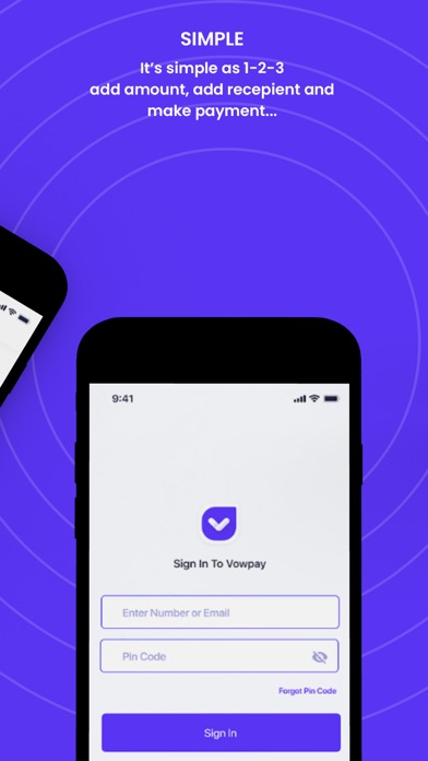 Vowpay Money Transfer Screenshot