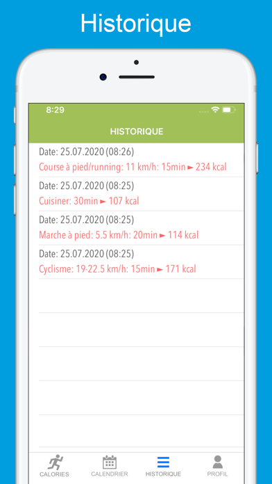 Screenshot #3 pour Calories Sport & Activité