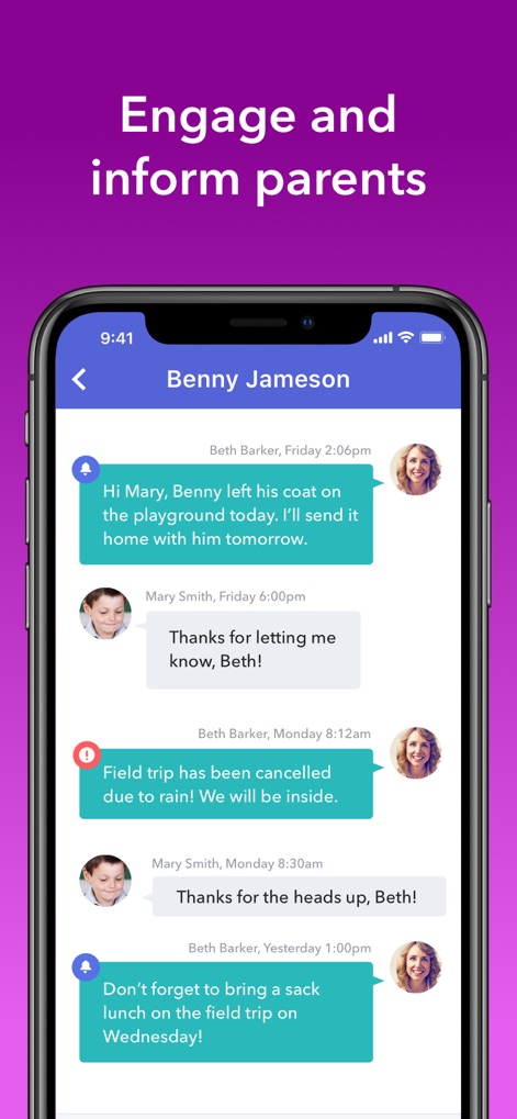 brightwheel: Child Care App - Discover the real-time messaging interface, enabling educators to send personalized updates and parents to receive important alerts directly within the app.