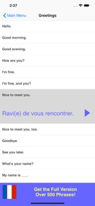 Speak French Phrasebook Lite screenshot #2 for iPhone