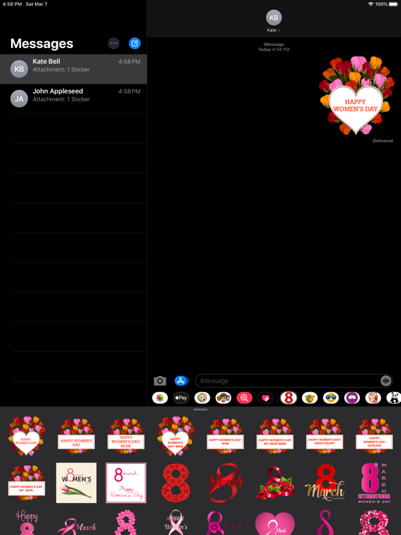 Screenshot #4 pour Happy Women's Day Sticker-Pack