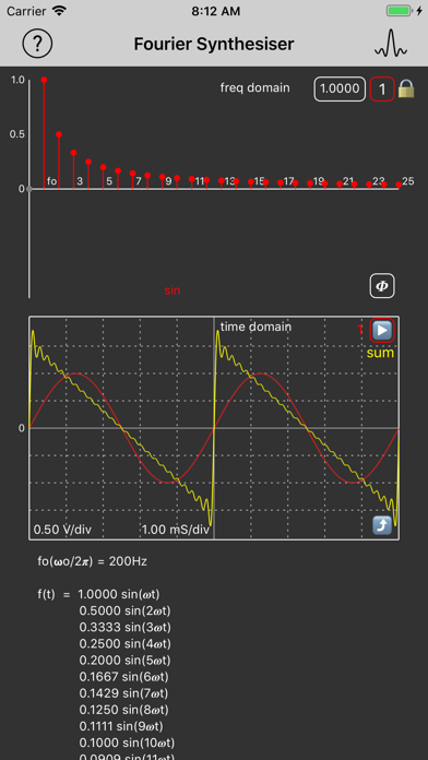 Screenshot #2 pour Fourier Synthesiser