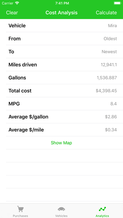 Screenshot #2 pour RVFuelTracker