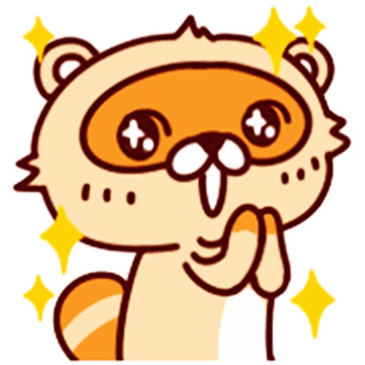 Lovely Raccoon Stickers icon