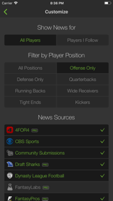 Playerline Fantasy Sports News screenshot