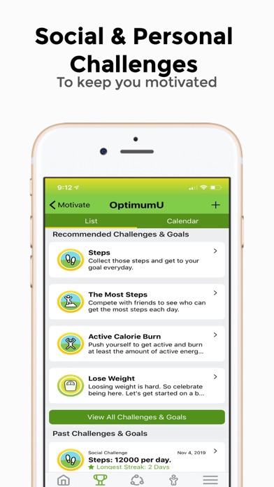 OptimumU: Health & Fitness Screenshot