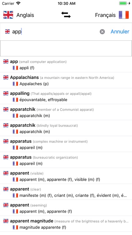 Dictionnaire Anglais-Français screenshot-0