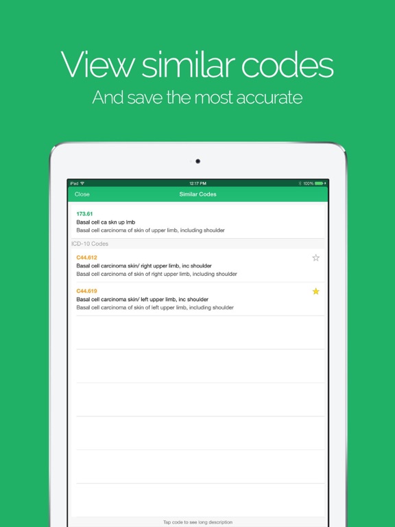 Quick ICD 10 iPad screenshot 4 - Medical app