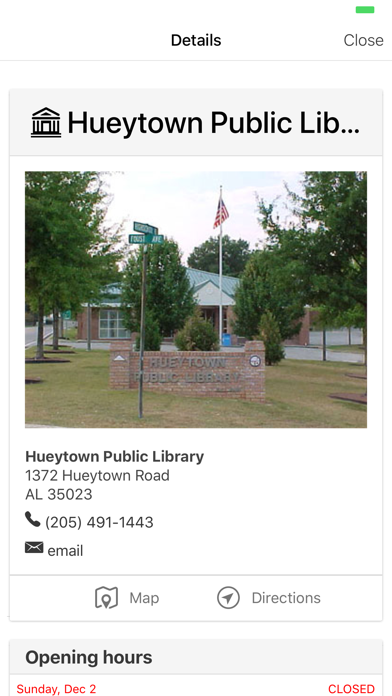 Hueytown Public Library Screenshot