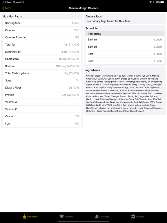Screenshot #6 pour Purdue Mobile Menus