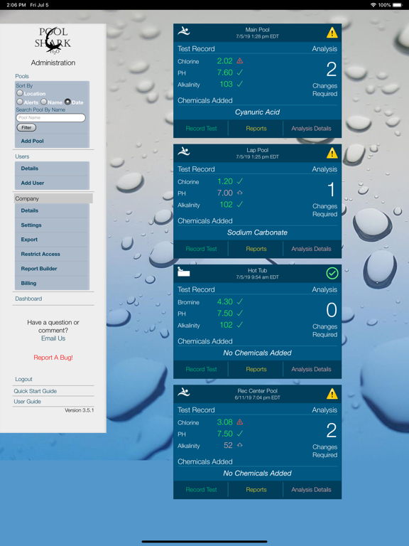 Pool Shark H2O Pro iPad screenshot 2 - Utilities app