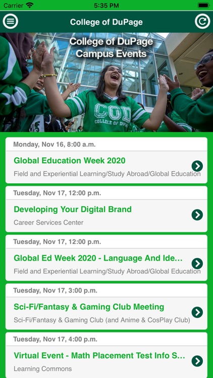 College of Dupage Events