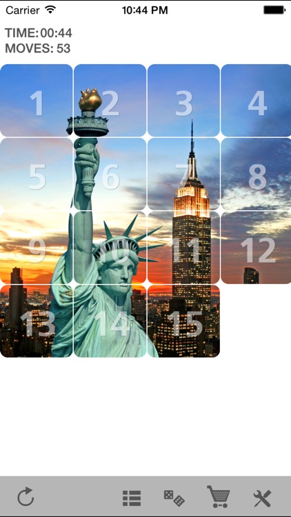 Fifteen sliding tiles puzzle screenshot-0