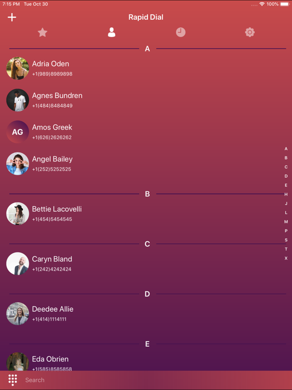 Speed Dial with Contact Widget iPad screenshot 4 - Utilities app
