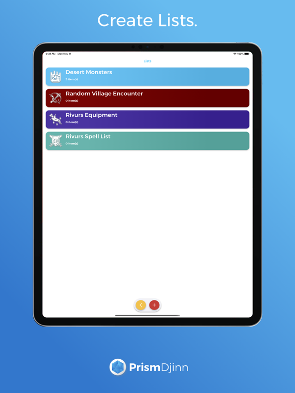 PrismScroll Djinn iPad screenshot 4 - Utilities app