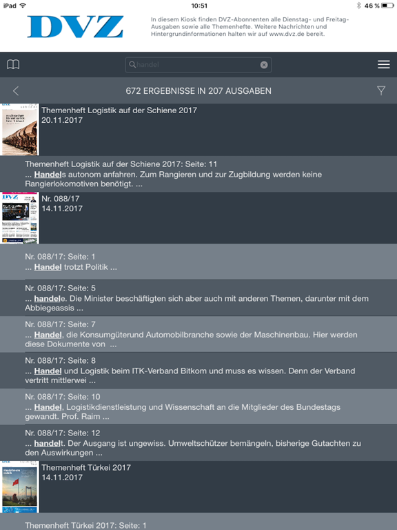 DVZ-Kiosk iPad screenshot 5 - News app