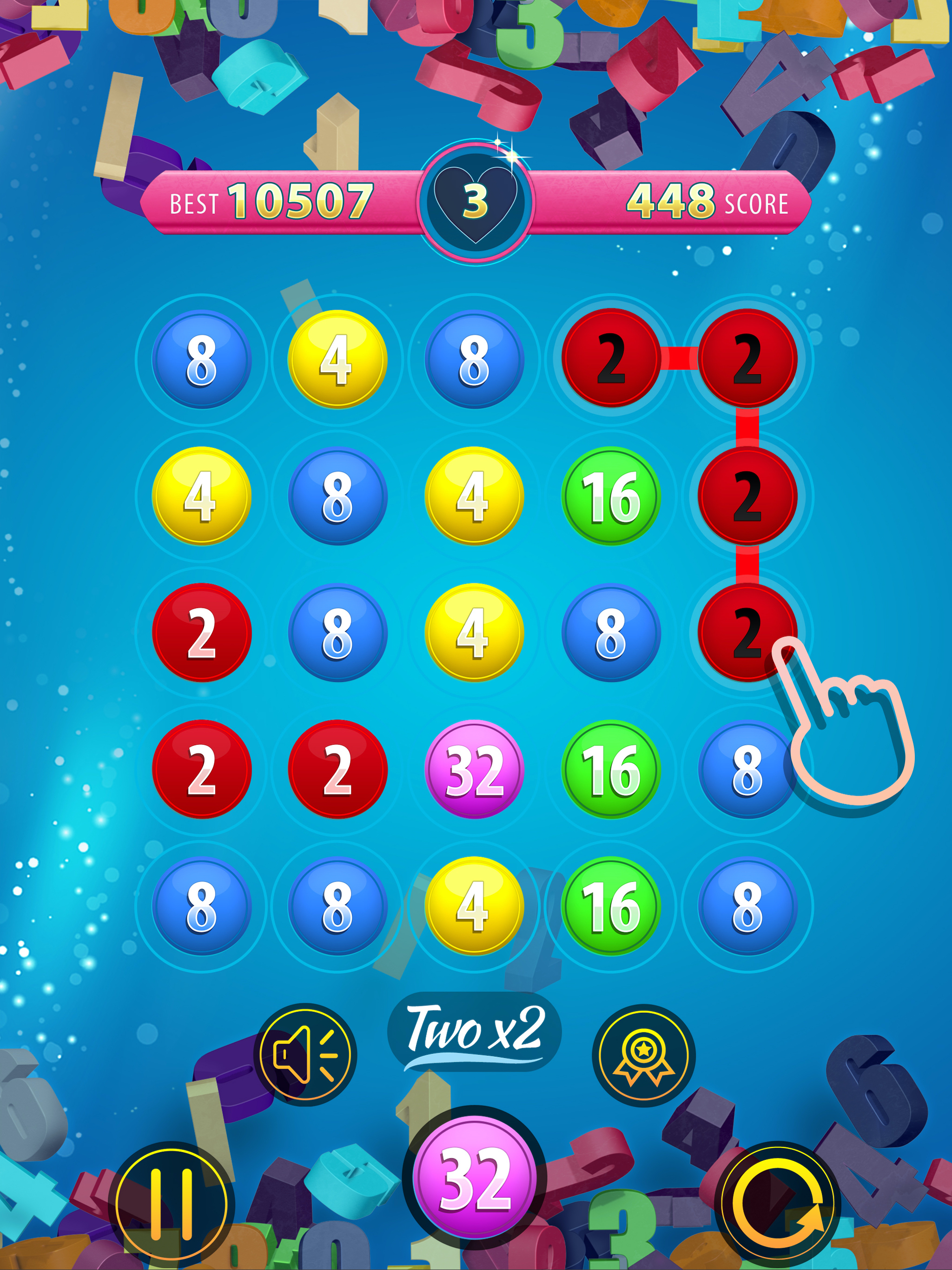 Two For 2: match the numbers!