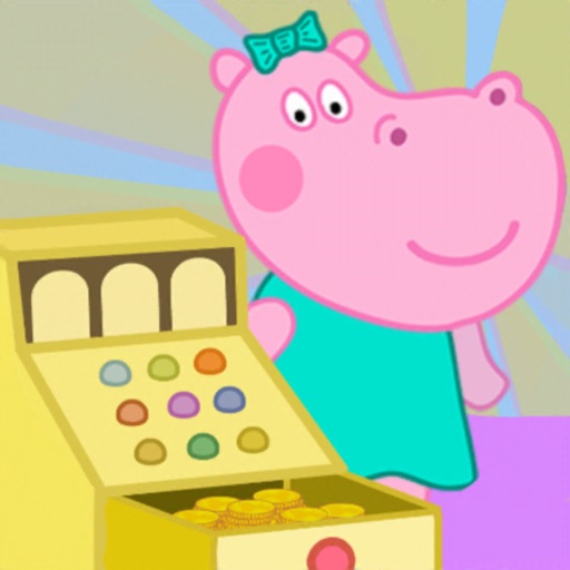 Funny Shop Hippo shopping game Icon