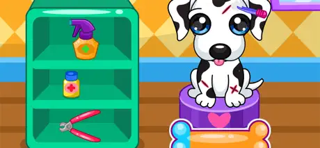 Caring for puppy salon games