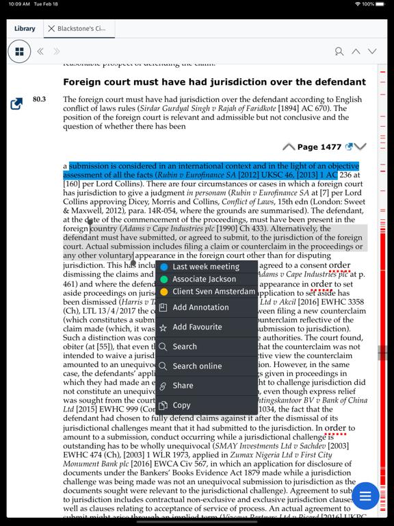 OUP - LawReader iPad screenshot