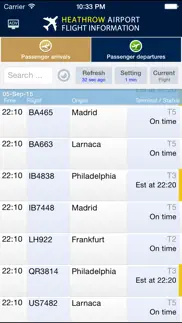 heathrow flight info. lite iphone screenshot 1