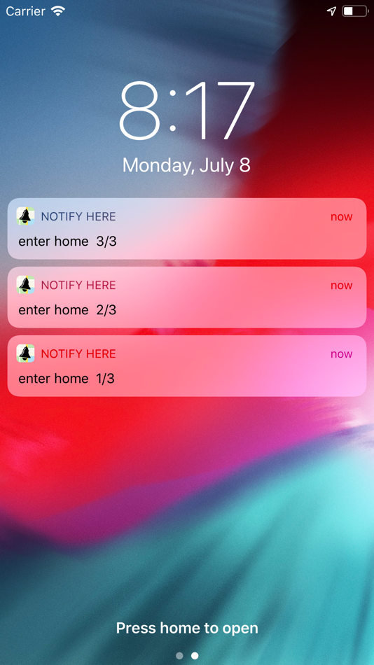 #1. Notify Here - A Location Alarm (iOS) 由: 乃君 黄