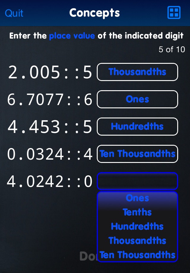 EG Classroom Decimals screenshot 2