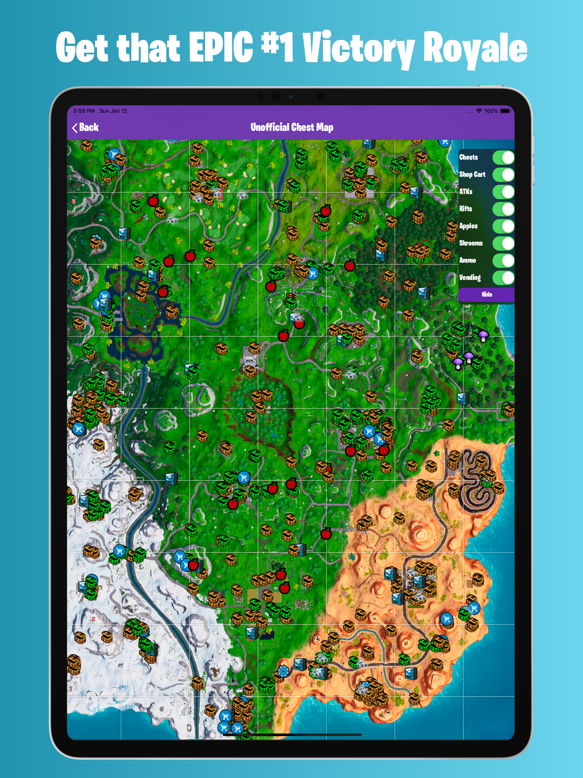 Spawns Map For Fortnite