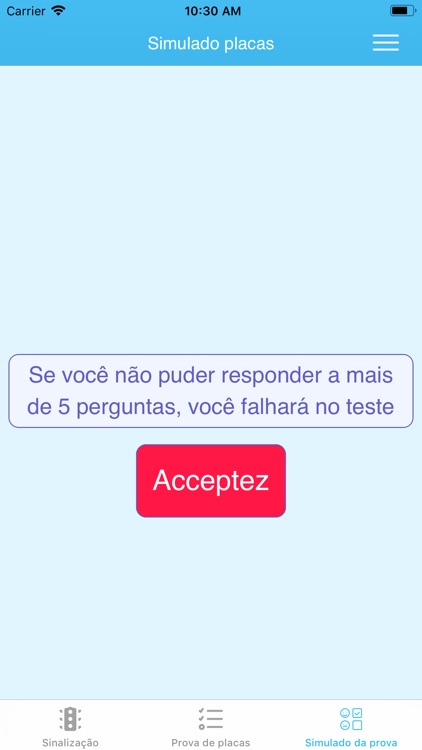 Simulado  Placas de Trânsito screenshot-5