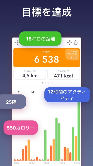 Stepz 歩数計 - 歩数 & 活動量計 screenshot1