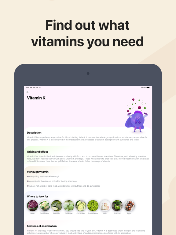 Screenshot #4 pour Manger sain: Vitamin Hero app