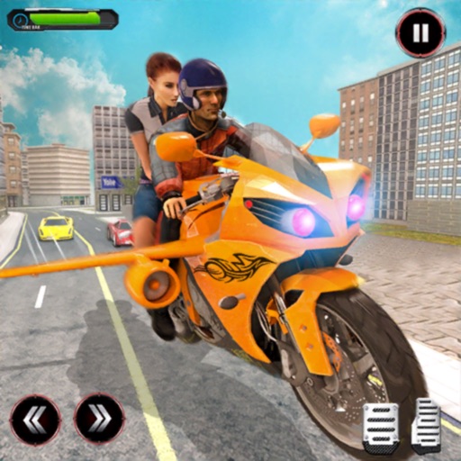 Flying Bike Taxi Simulator icon