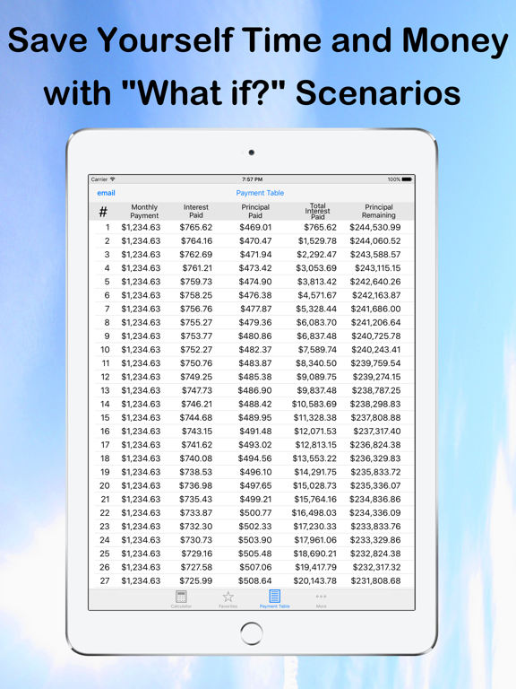 Loan Calculator — What If? screenshot