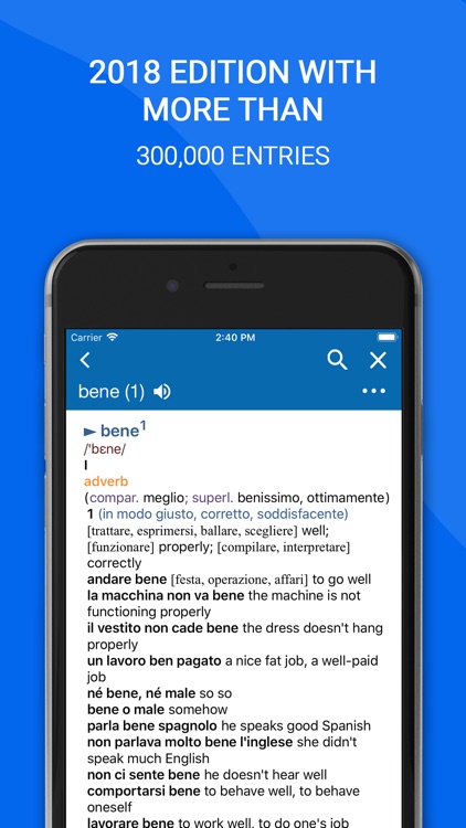 Oxford Italian Dictionary 2018 screenshot-0