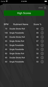 Drummer ITP - Rudiment Trainer screenshot