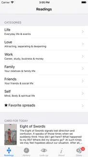 tarot daily iphone screenshot 1