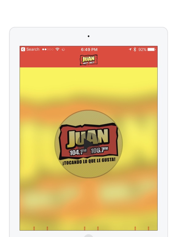 Juan 106fm iPad screenshot 2 - Entertainment app