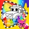 [Pinkfong Cars Coloring Book] is filled with your favorite cars