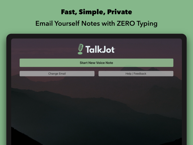 ‎TalkJot – Voice-to-Email Notes Screenshot