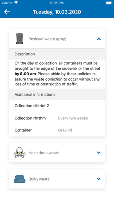 Waste calendar Enger screenshot 3