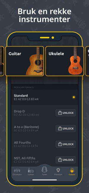 Gitar Tuner - Stem din gitar i App Store