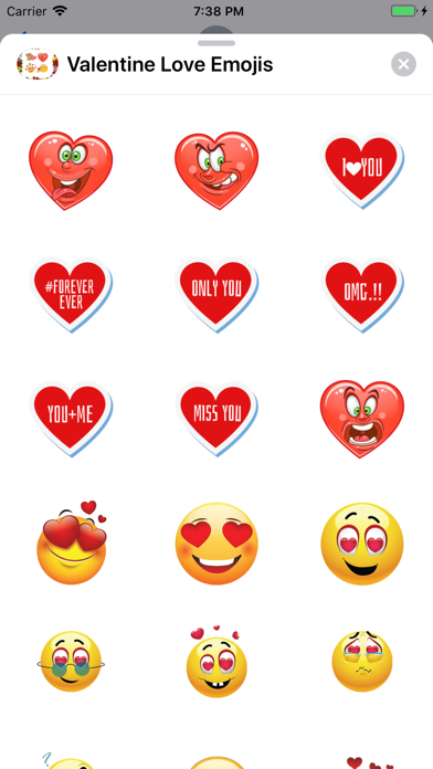 Valentine Love Emojis screenshot 2