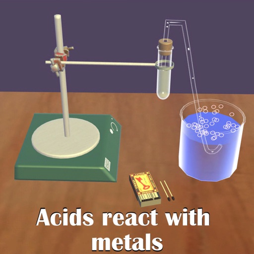 Acids react with metals