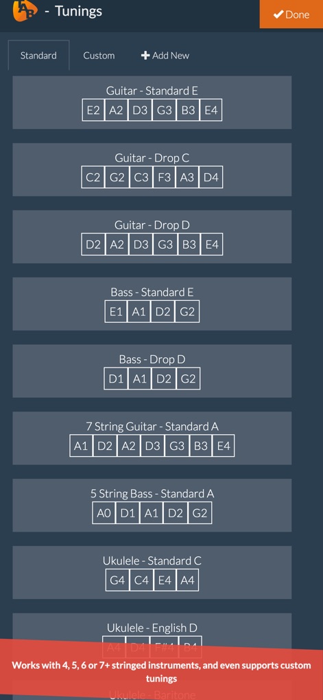 Guitar Notepad - Tab Editor - guitar-tab-editor-tuning-presets