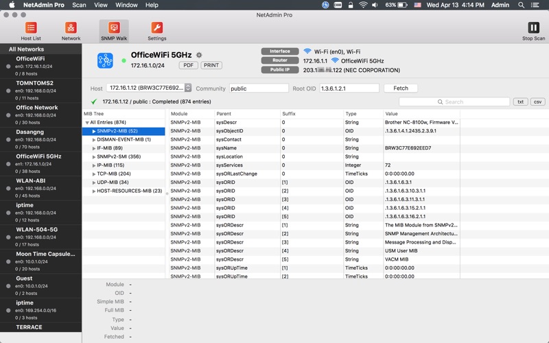 NetAdmin Pro - network scanner Screenshot