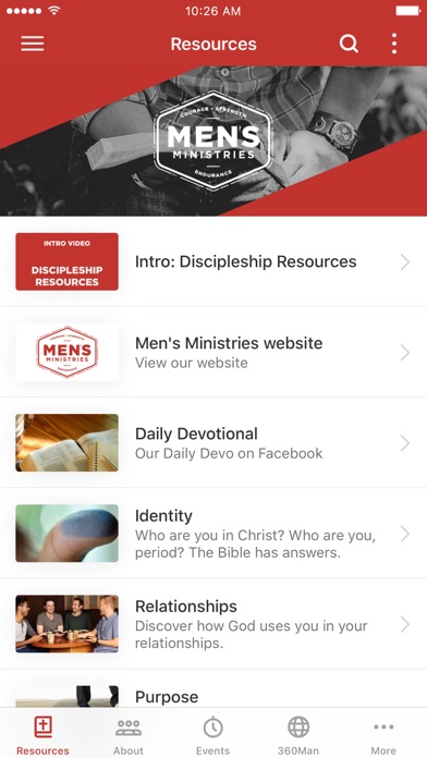 Mens Ministries Screenshot