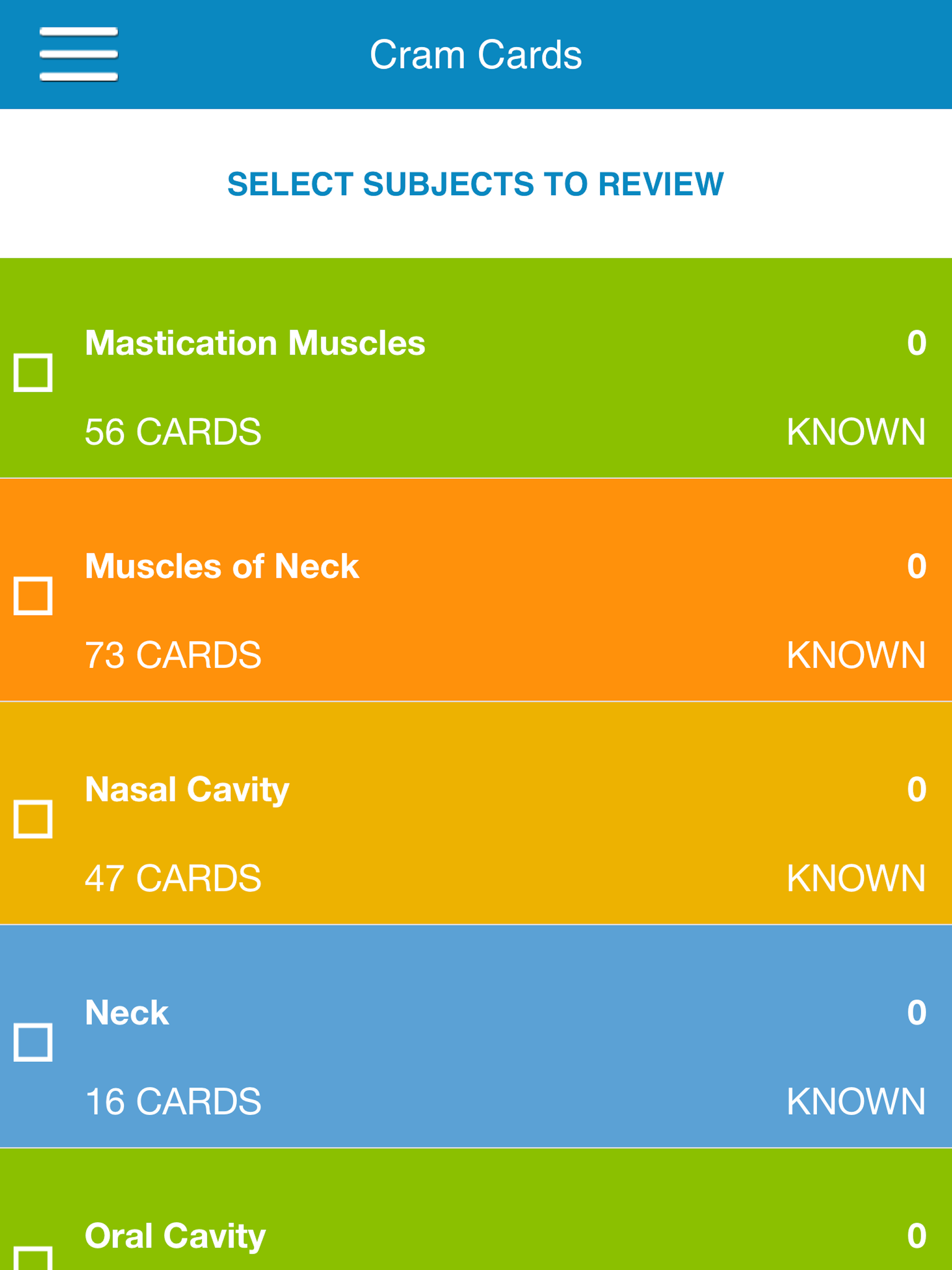 Anatomy & Histology Cram Cards screenshot 8