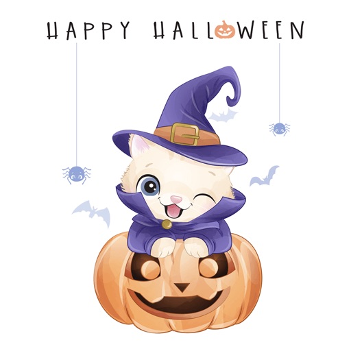 Watercolor Halloween Stickers- Watercolor Halloween Stickers-