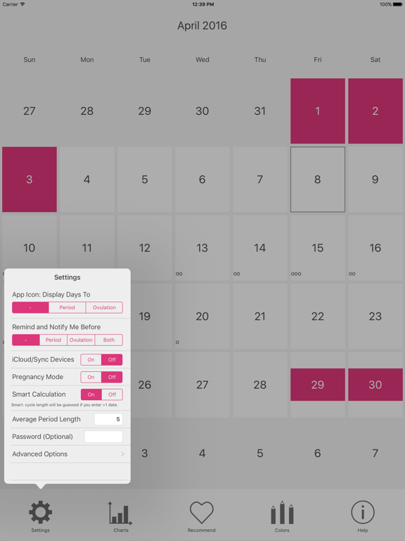 Screenshot #6 pour Calendrier des règles (Pro)