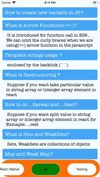 ReactNativeInterviewQuestions app screenshot 3
